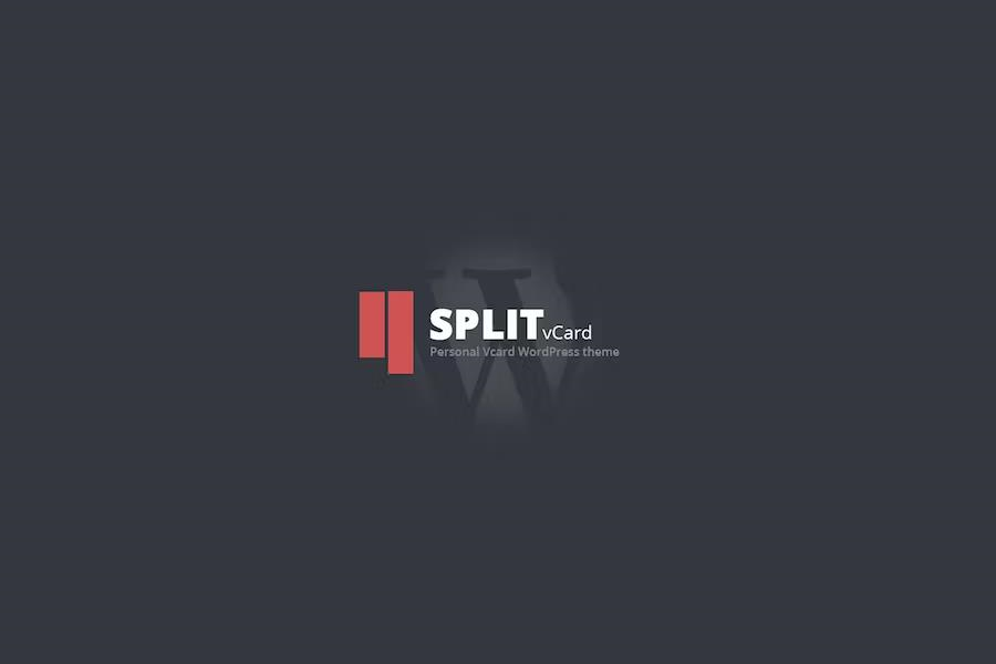 SPLIT : WORDPRESS CV VCARD TEMPLATE